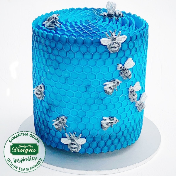 Silicone Mould - Continuous Honeycomb & Bees